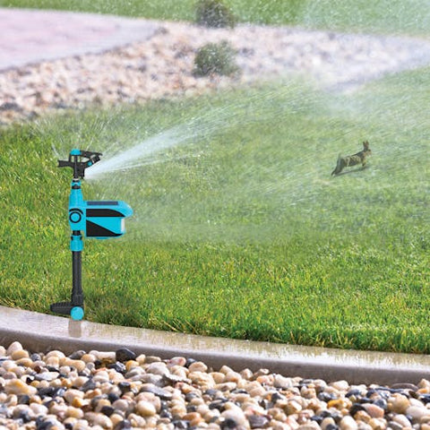 Restored Aqua Joe AJYP101 | YardGuard Motion Sensor Pest Deterrent Sprinkler | 3 Detection Modes | 5,700 Sq. Ft. Max Coverage* | 42 Ft. Max Spray Distance (Refurbished)