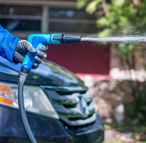 Restored Aqua Joe AJ-SPXN | In-Store Exclusive | 2-in-1 Hose-Powered Adjustable Foam Cannon Spray Gun Blaster | With Spray Wash Quick-Connect to Any Garden Hose (Refurbished)