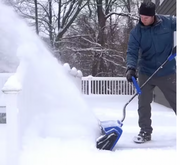 Restored Snow Joe 24V-SS13-TV1 Bundle | 13" Cordless Snow Shovel | 4-Ah Battery | Quick Charger | Cover + Ice Dozer Included (Refurbished)