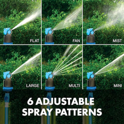 Restored Aqua Joe AJ-6PSTB-MAX HD | Sprinkler & Mister | Metal Tripod Base | 6 Patterns | 4100 Sq. Ft. Coverage (Refurbished)
