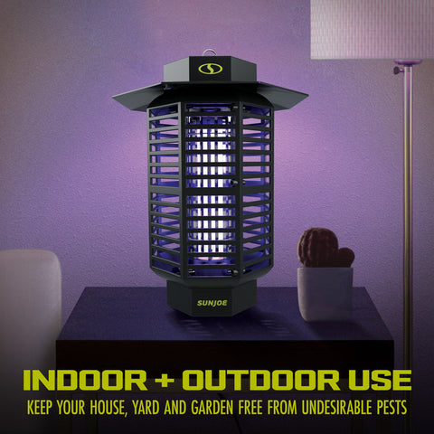 Restored Sun Joe SJ-BZ18W | 18-Watt UV Indoor/Outdoor Bug Zapper | 1600 sq ft Coverage | Whisper Quiet Operation | For Mosquitos, Flies, Gnats, Moths, and More (Refurbished)