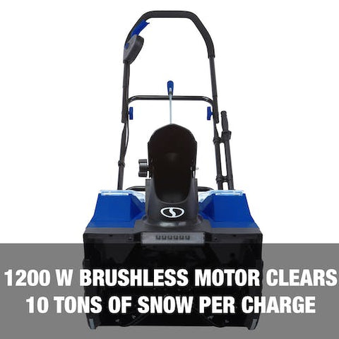 Restored Snow Joe 24V-X2-SB18-TV1 | 48-Volt IONMAX Snow Blower Bundle | W/ 2 x 4.0-Ah Batteries, Dual Port Charger, Cover, & Ice Dozer (Refurbished)